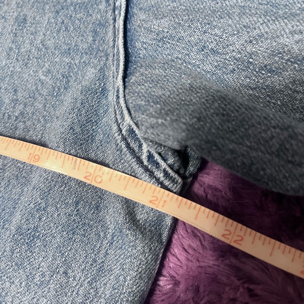 ba&sh Blue Jean Jacket with Ruffle Collar - Picture 6 of 6